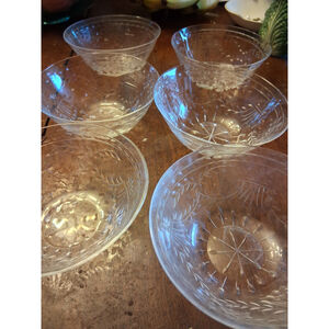 Sweden Crystal Desert Bowls X 6